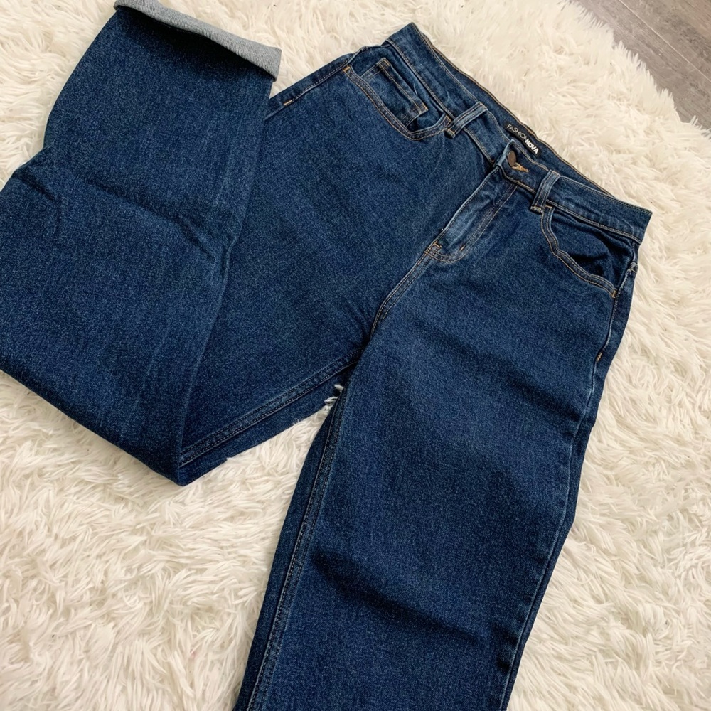 FN Dark Blue Boyfriend Jeans- SIZE 7